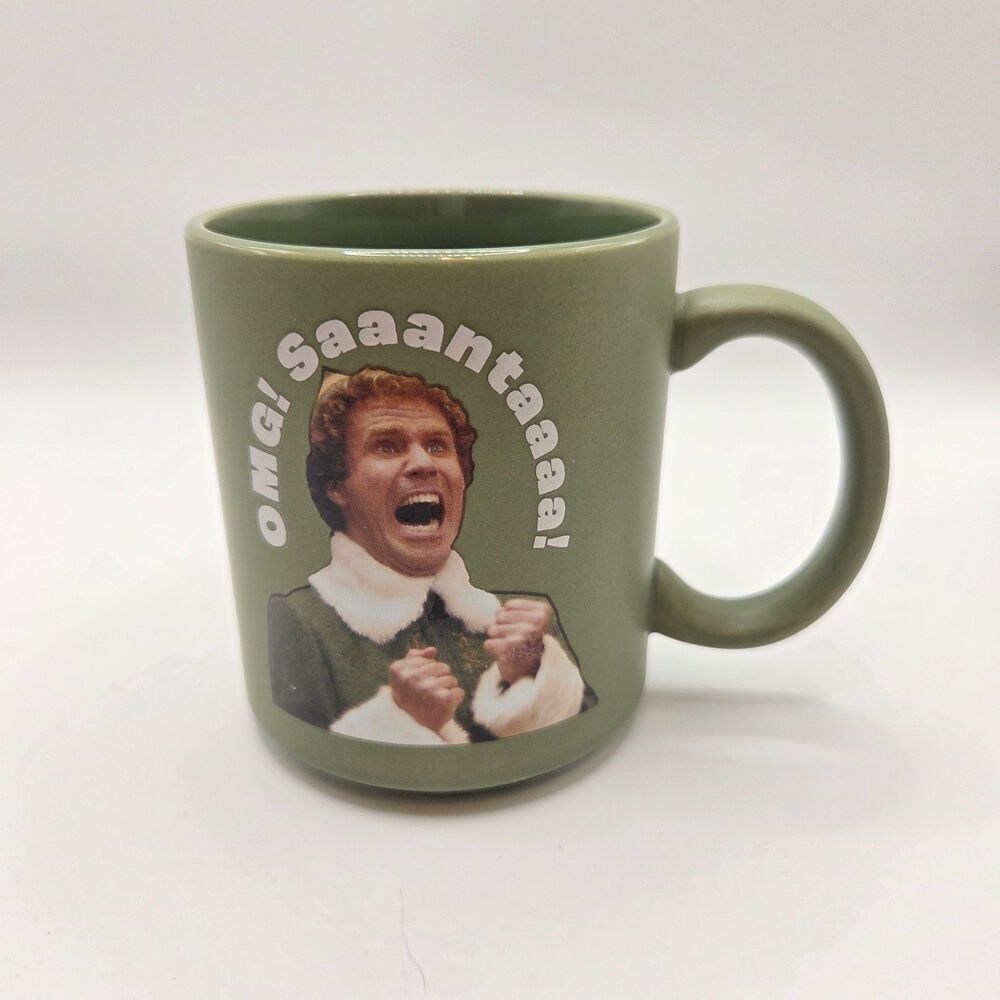 Elf Buddy OMG Saaaantaa Coffee Mug Typo Green Will Ferrell Christmas 2021
